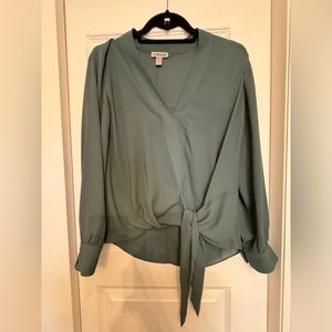 Green Wrap Top